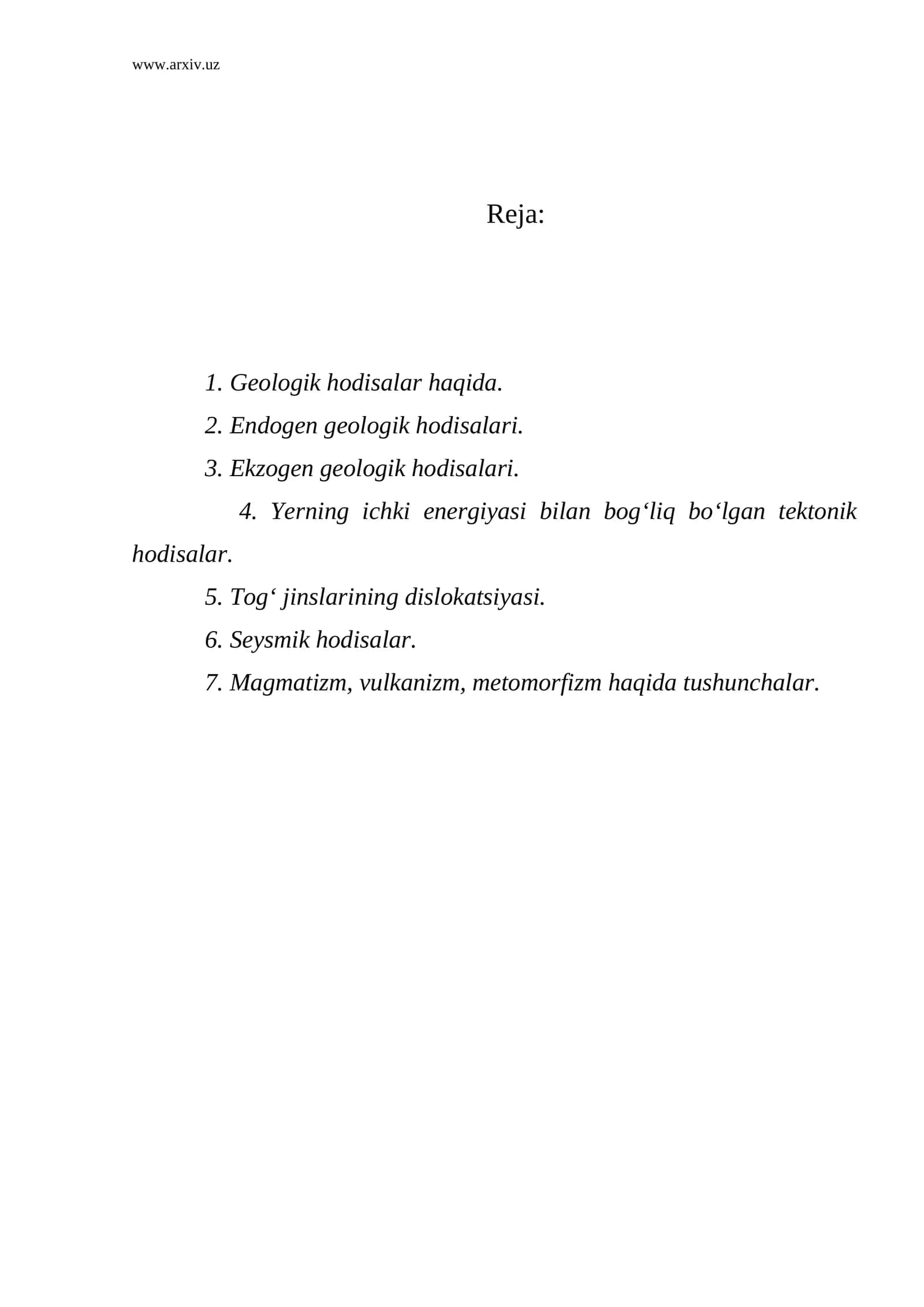 Geologik hodisalar 1