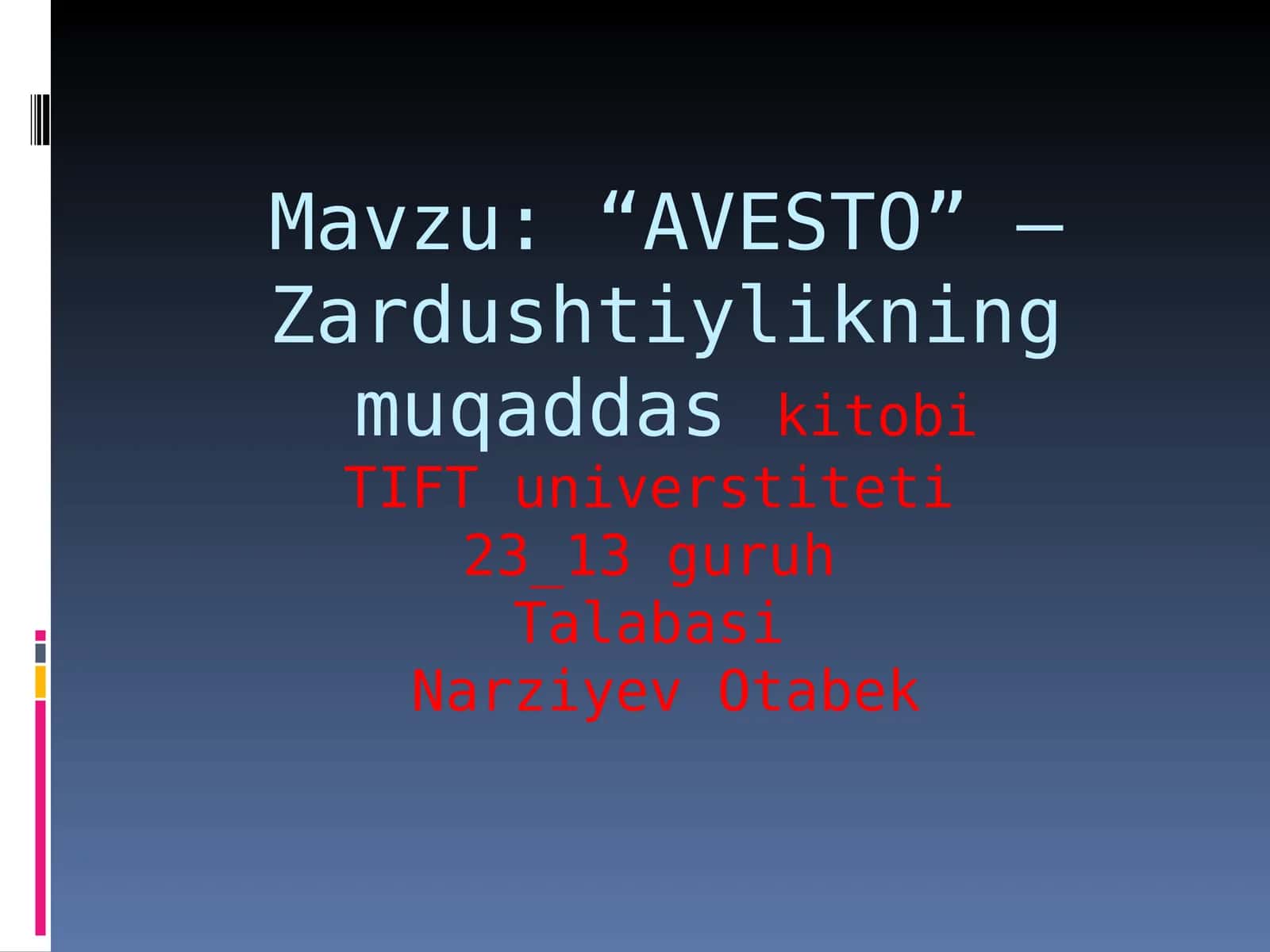 AVESTO 1