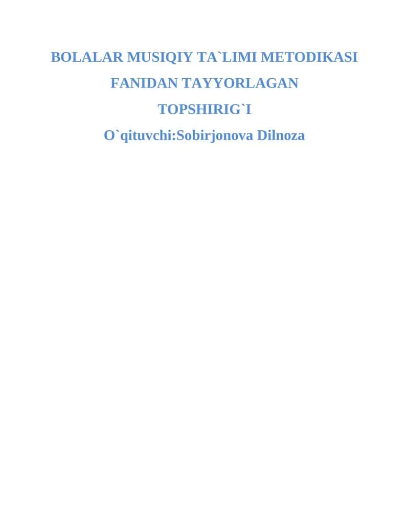 Ertalabki badantarbiyaning metodik xususiyati. Yarim va butun tonlar 1