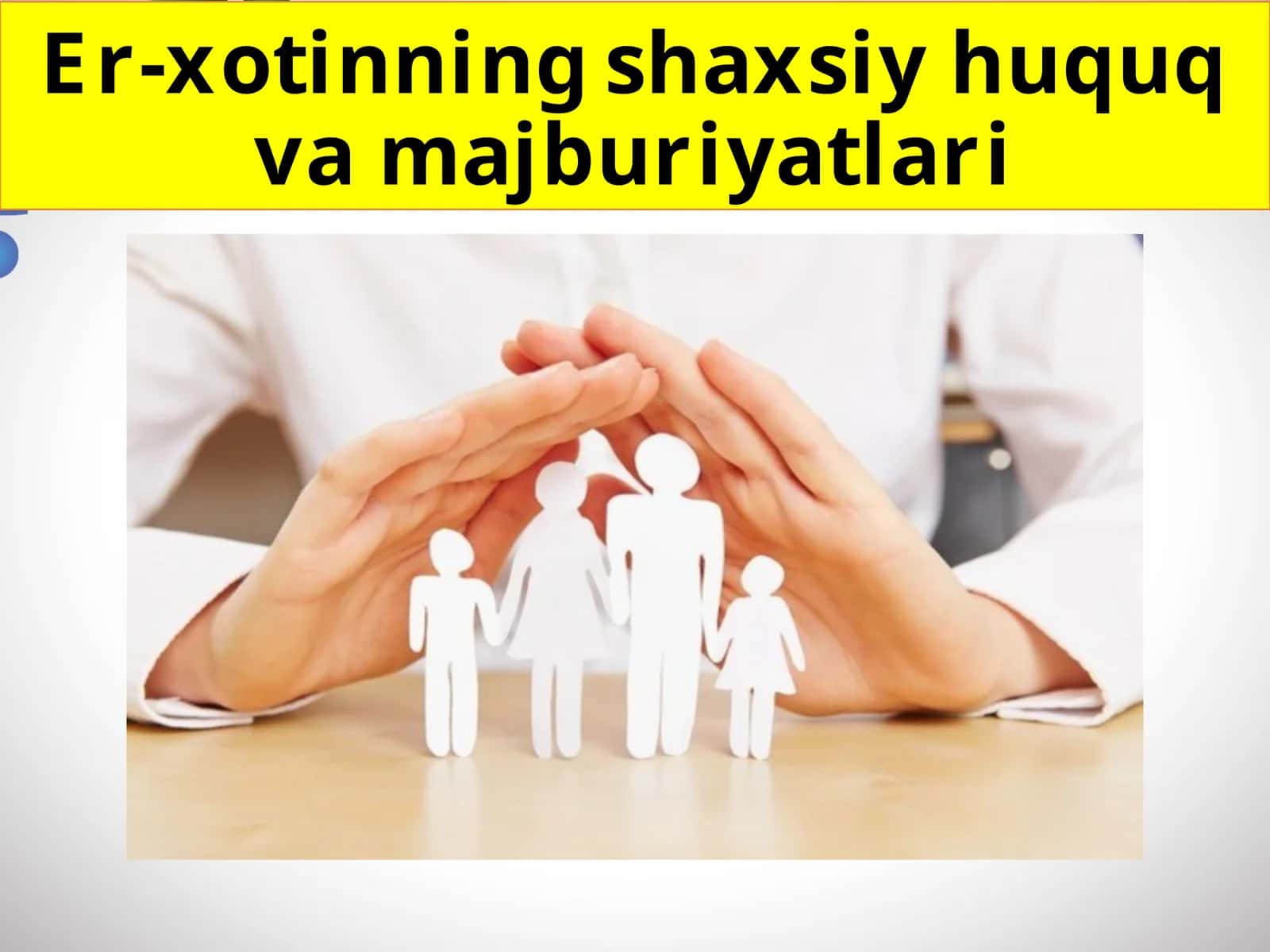 Er-xotinning shaxsiy huquq va majburiyatlari 1