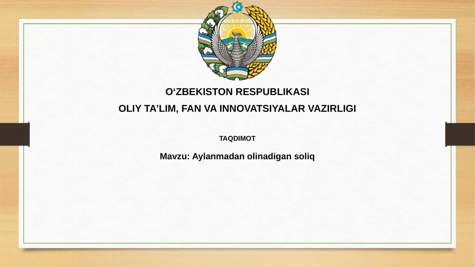 Aylanma soliq 1