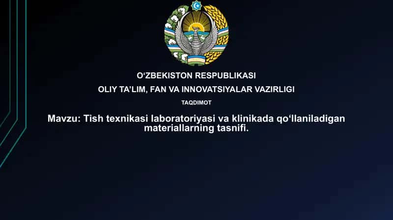 Tishtexnika laboratoriyasi va klinikada qoʻllaniladigan materiallar 1