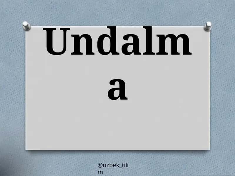Undalma 1