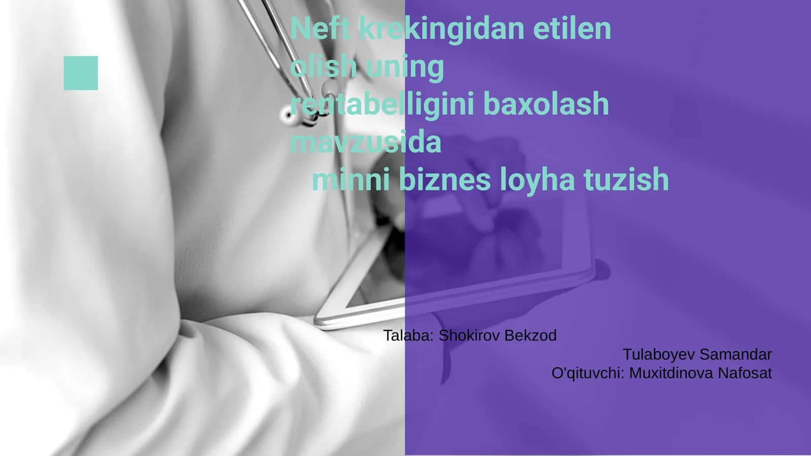 Neft krekingi va etilen ishlab chiqarish asoslari 1