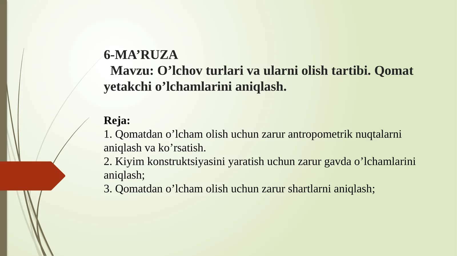 O’lchov turlari va ularni olish tartibi 1