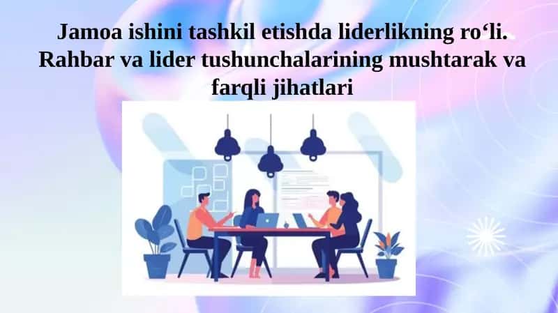 Rahbar va liderlikning roli 1
