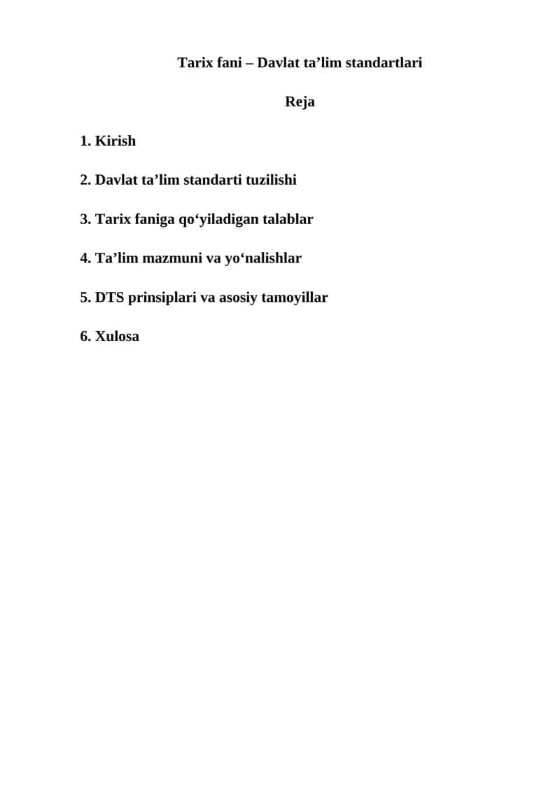 Davlat ta’lim standartlari 1