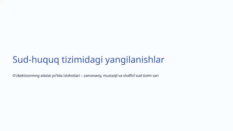 O'zbekiston sud-huquq tizimi 1