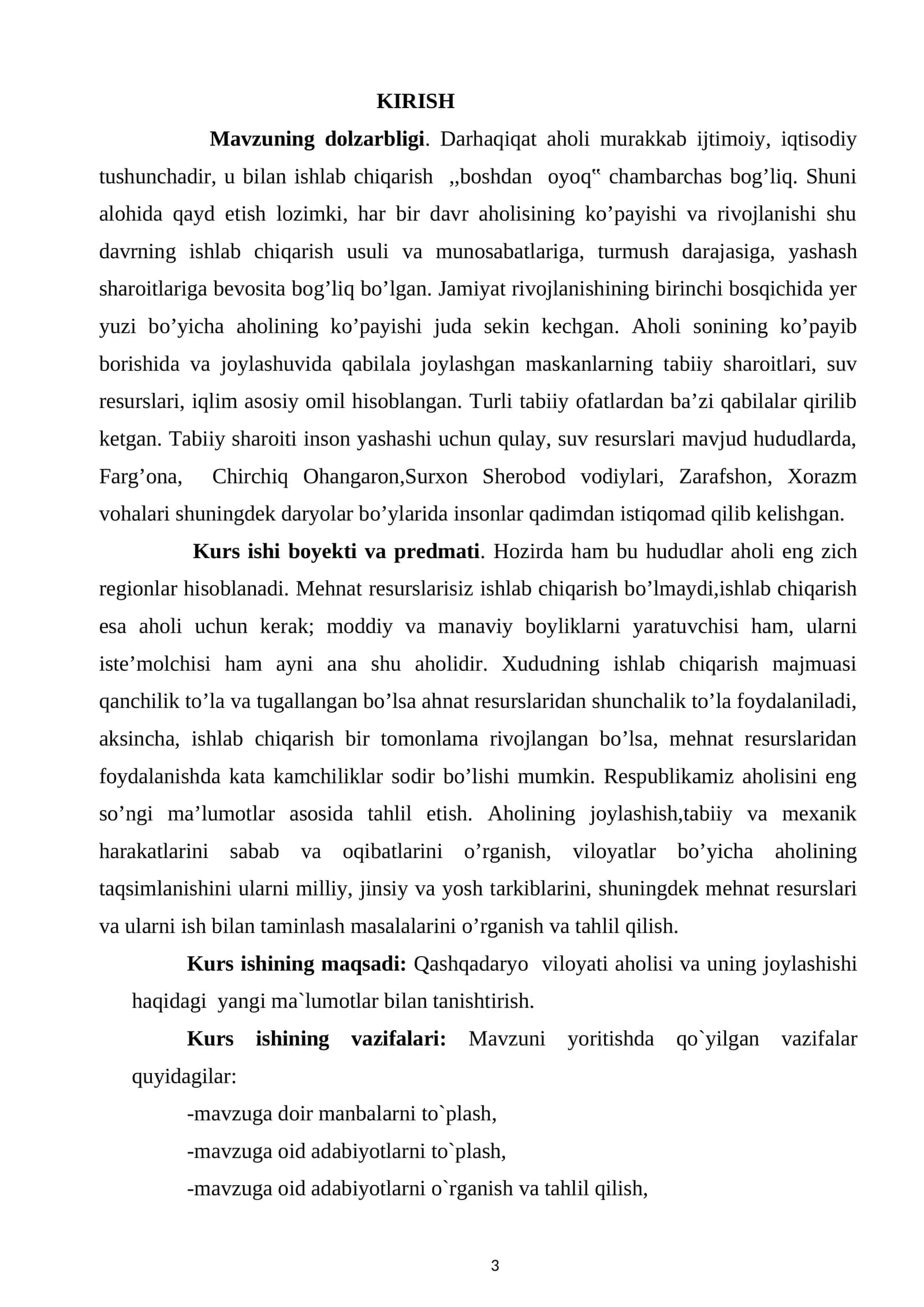 Kurs Ishi Boyekti va Predmati 1