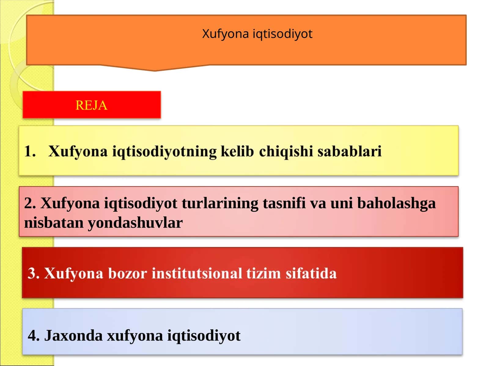 Xufyona iqtisodiyot 1