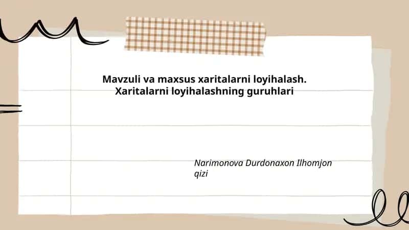 Tematik xaritalar talqini 1