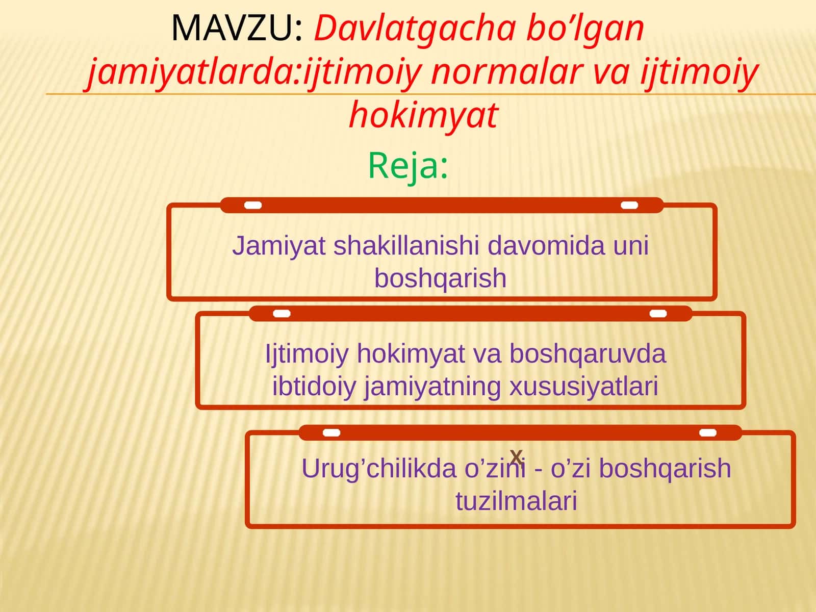Davlatgacha bo’lgan jamiyatlardaijtimoiy normalar va ijtimoiy hokimyat 1