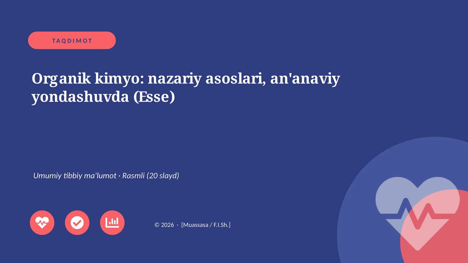 Organik kimyo: nazariy asoslari, an'anaviy yondashuvda 1