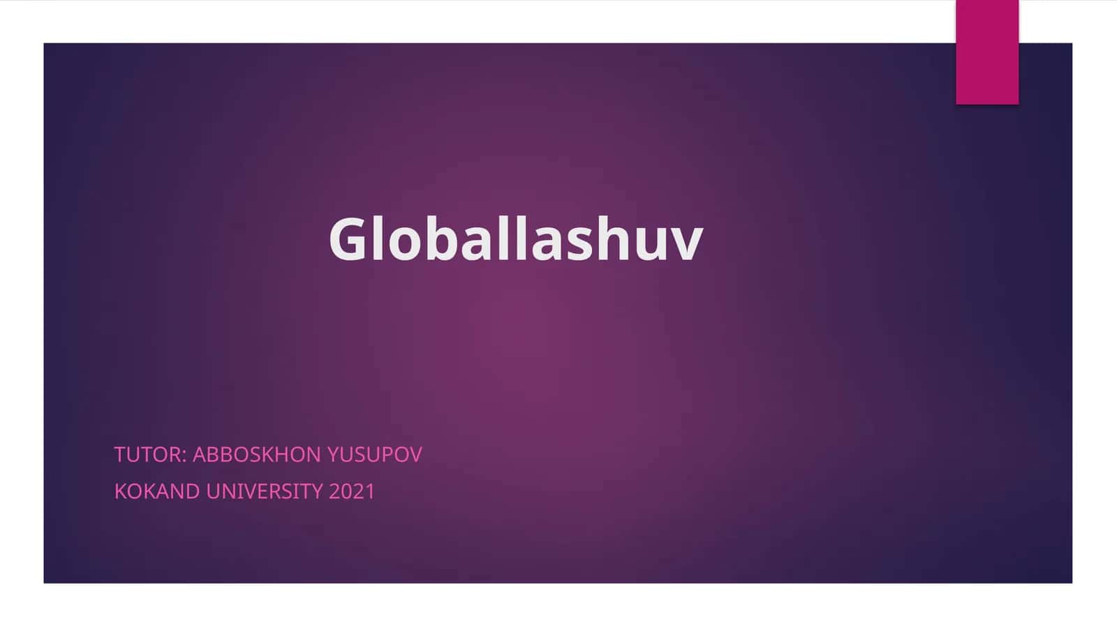 Globallashuv 1
