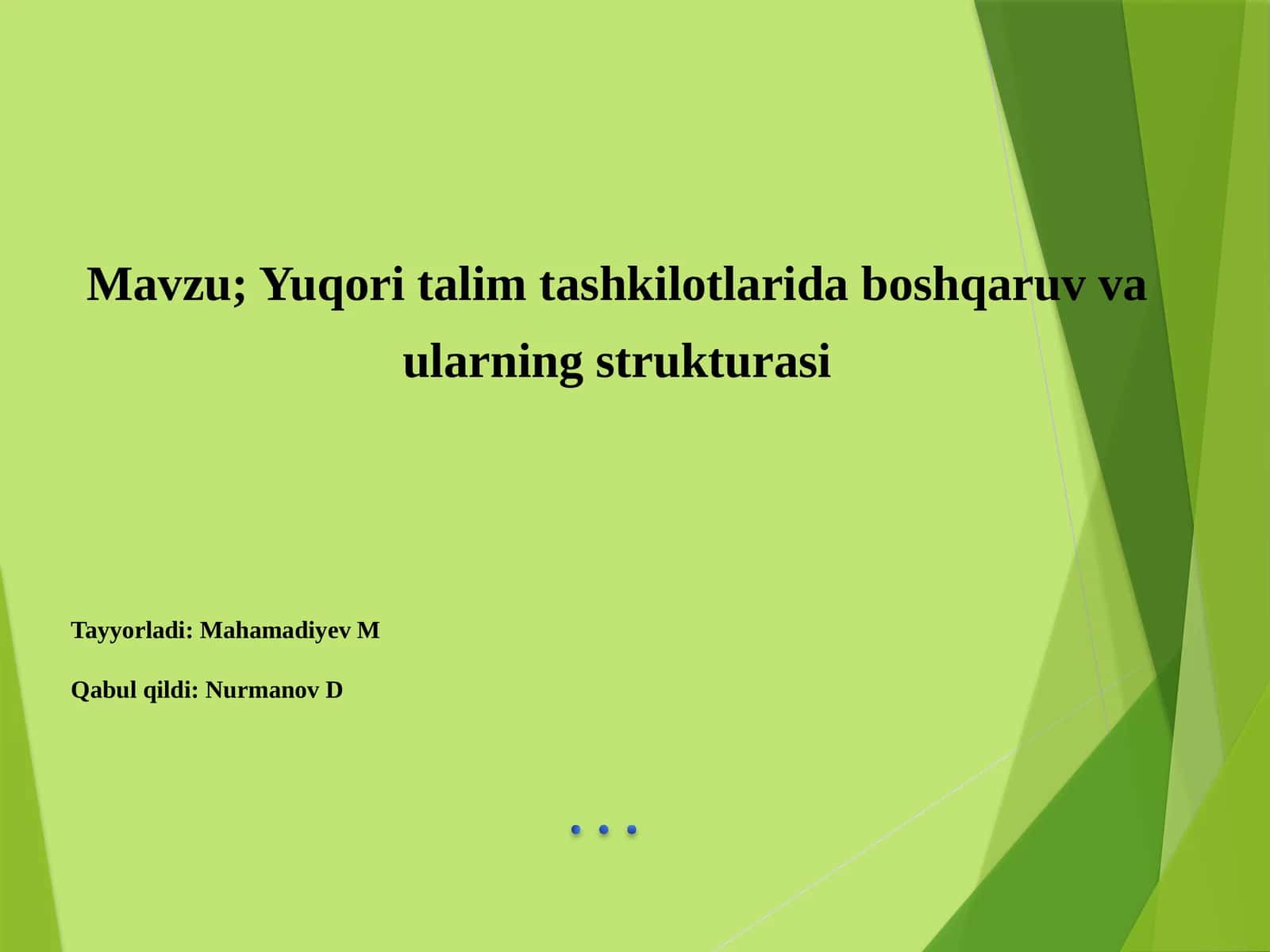 Yuqorita'lim tashkilotlari daboshqaruv vaularning strukturasi 1