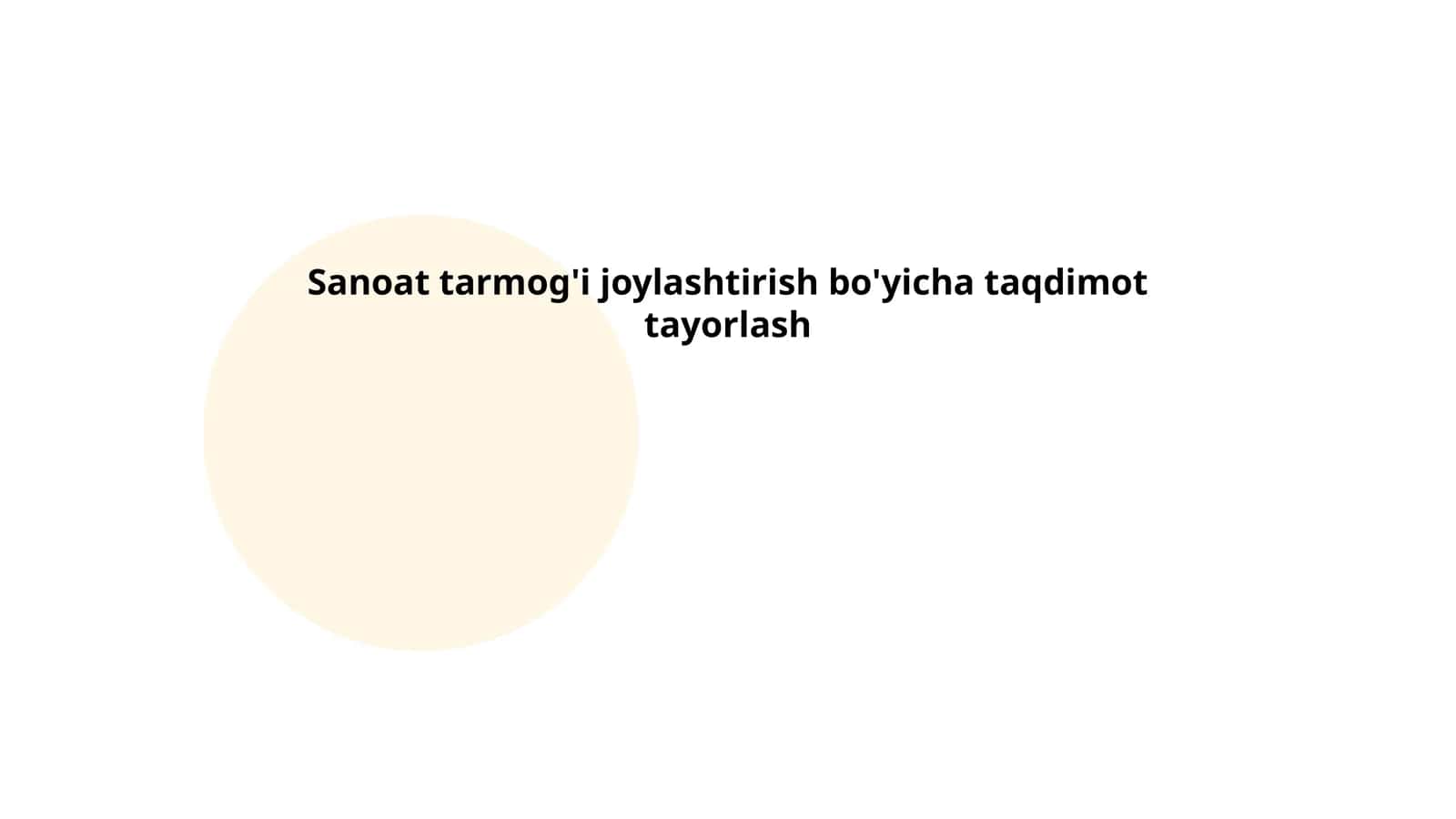 Sanoat tarmog'i joylashtirish bo'yicha taqdimot tayorlash 1