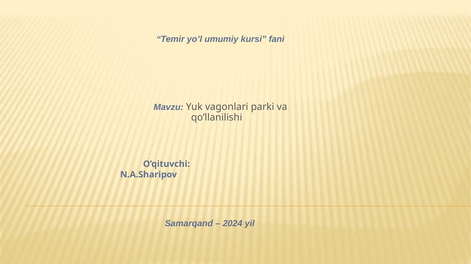 Yukvagonlariparki va qo’llanilishi 1