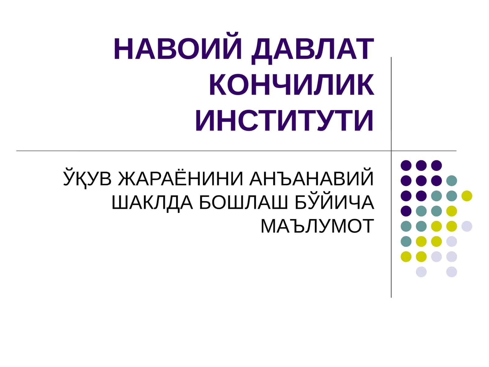 НАВОИЙ ДАВЛАТ КОНЧИЛИК ИНСТИТУТИ 1