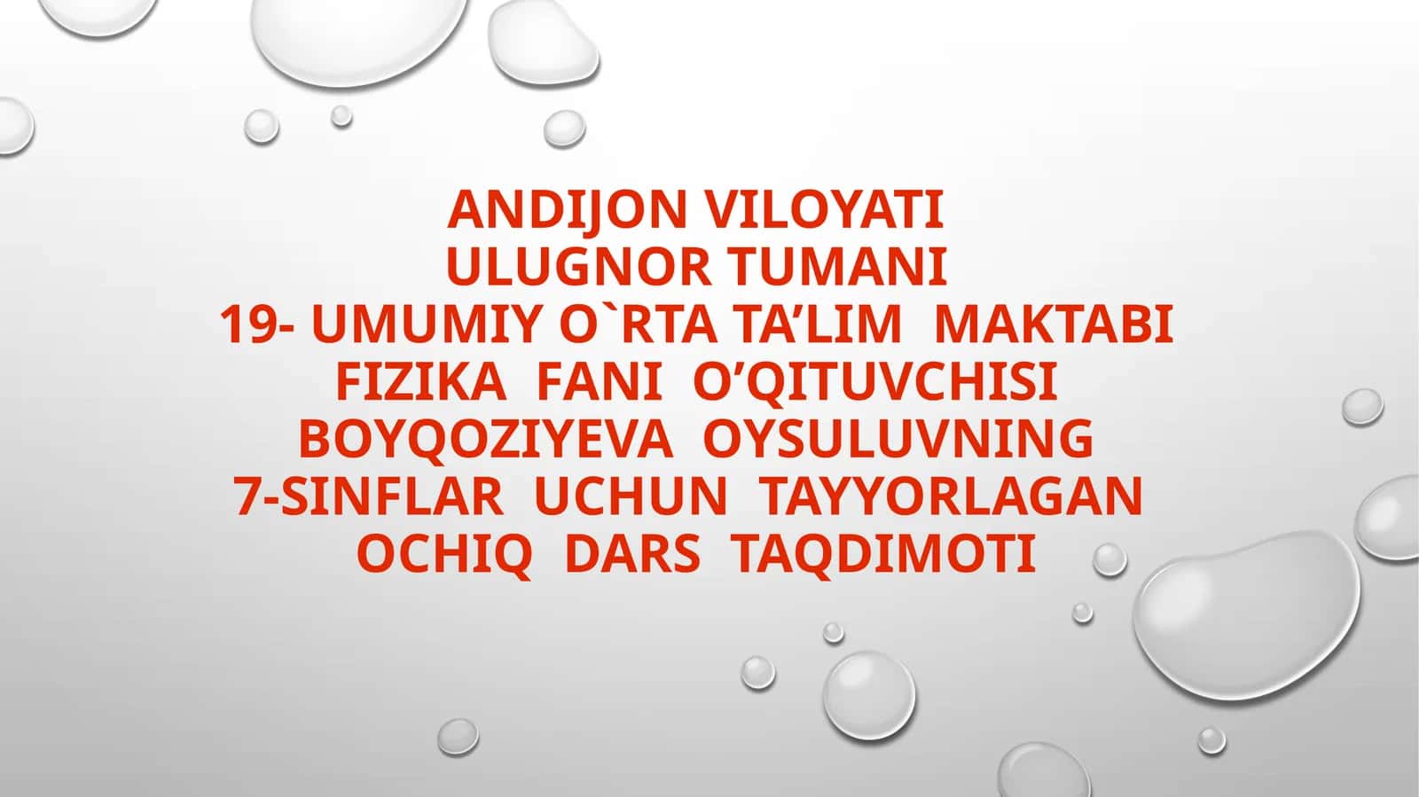 OCHIQ DARS TAQDIMOTI 1