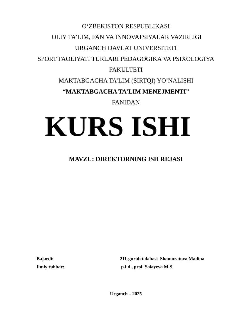 Maktabgacha Ta'lim Menejmenti 1