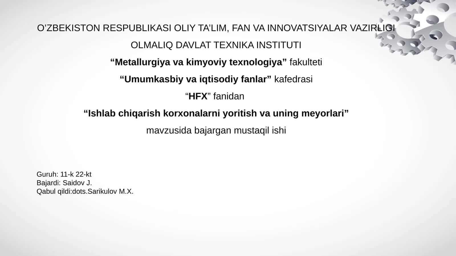 Ishlab chiqarish korxonalarni yoritish va uning meyorlari 1