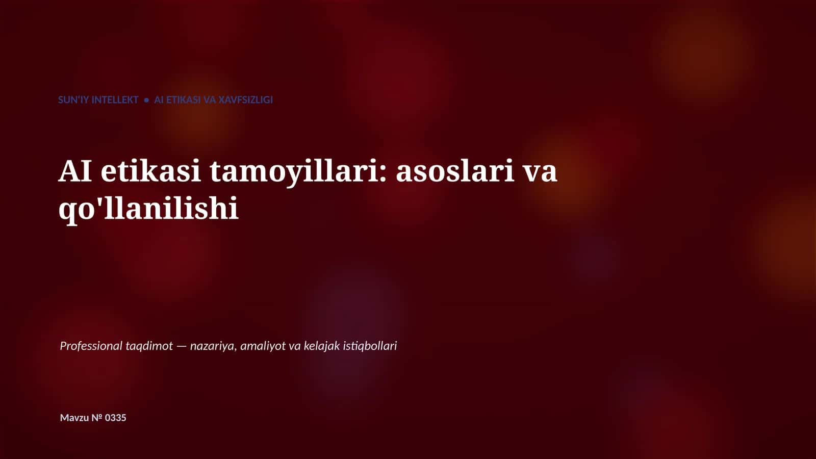 AI etikasi tamoyillari: asoslari va qo'llanilishi 1