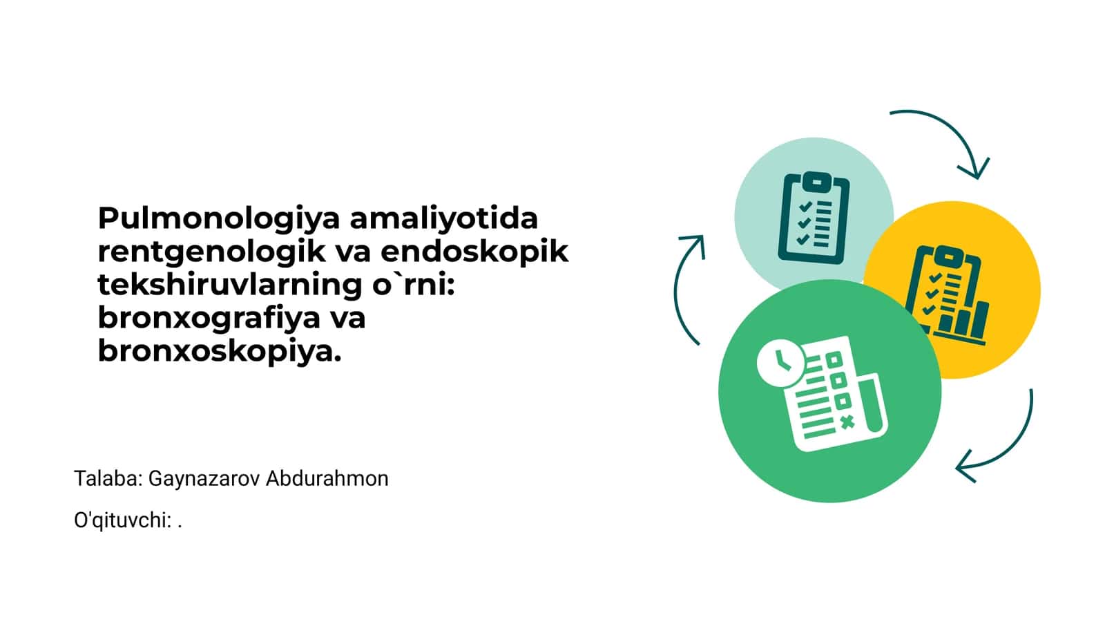 Pulmonologiya amaliyotida rentgenologik va endoskopik tekshiruvlar 1
