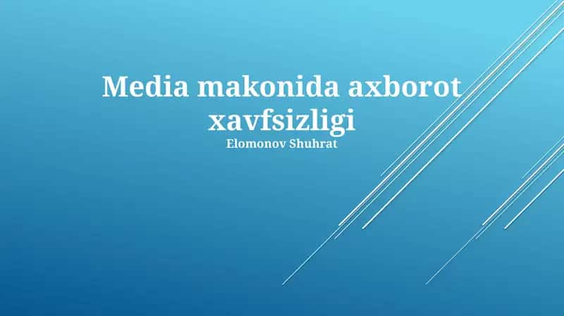 OAV Axborot Xavfsizligi 1