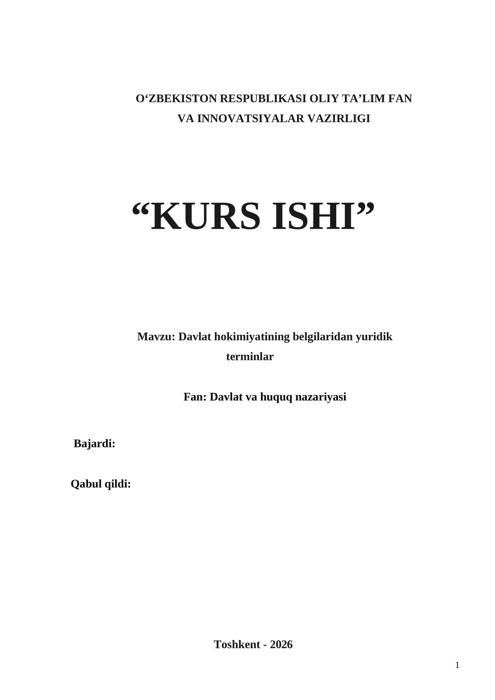 Davlat hokimiyatining belgilaridan yuridik terminlar 1