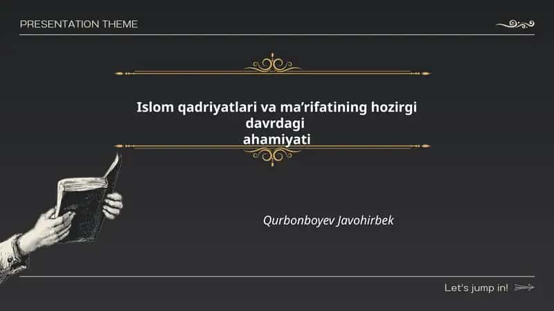 Islom qadriyatlari va ma’rifatining hozirgi davrdagi ahamiyati 1
