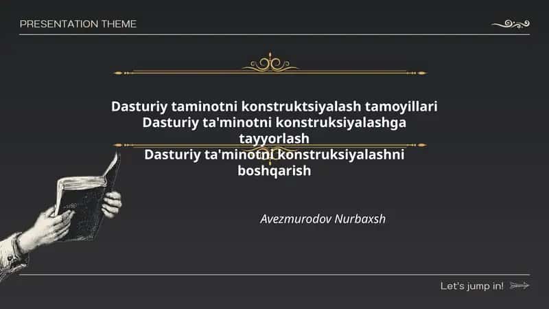 Dasturiy Taminotni Konstruktsiyalash Tamoyillari 1