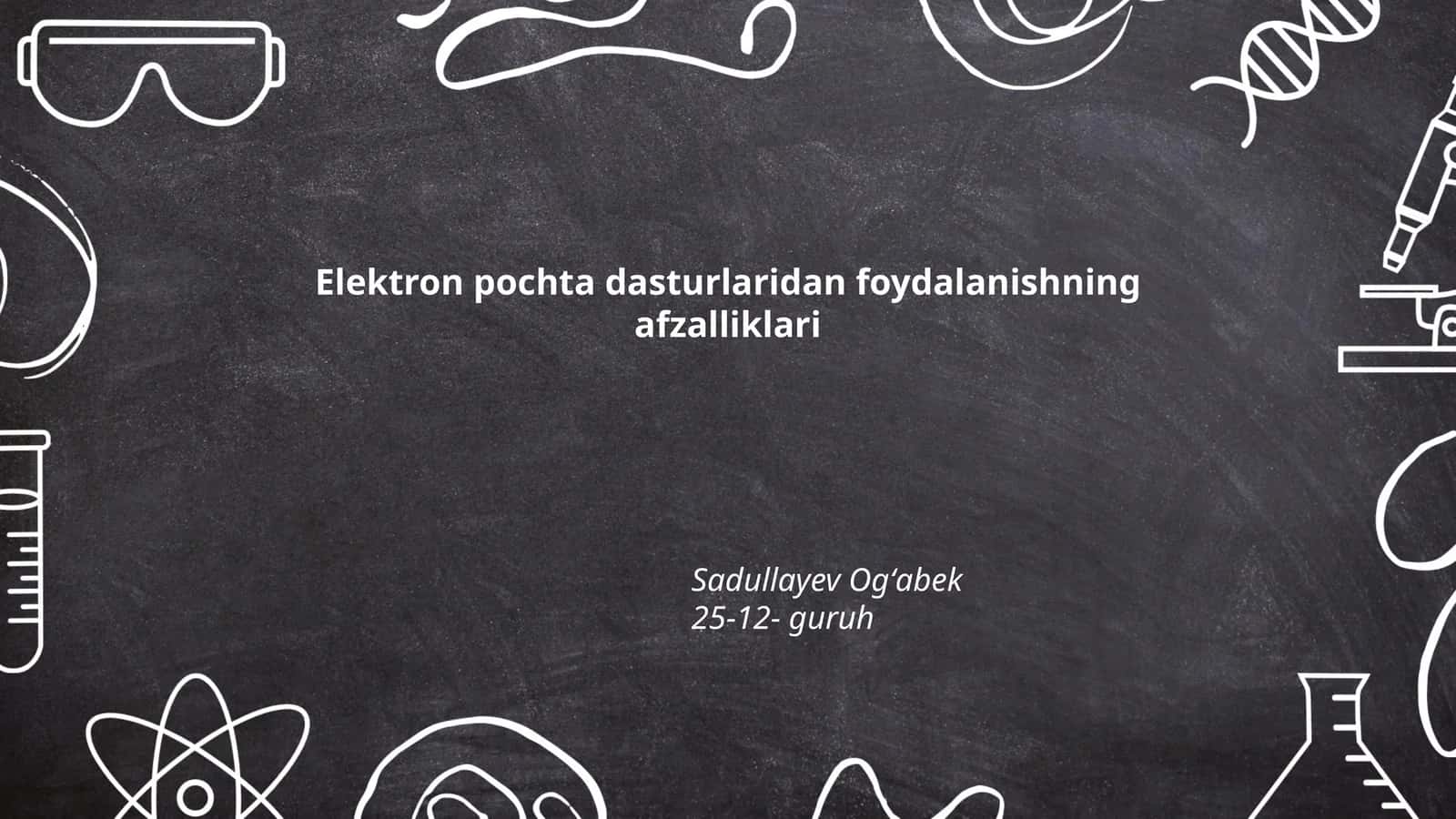 Elektron pochta dasturlaridan foydalanishning afzalliklari 1