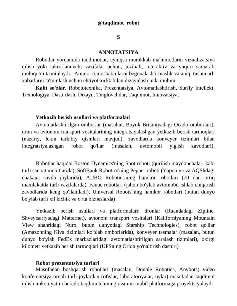 Avtomatlashtirilgan Omborlar 1