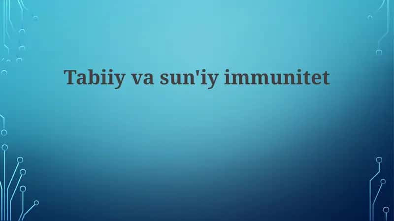 Immunitetning ta'rifi 1