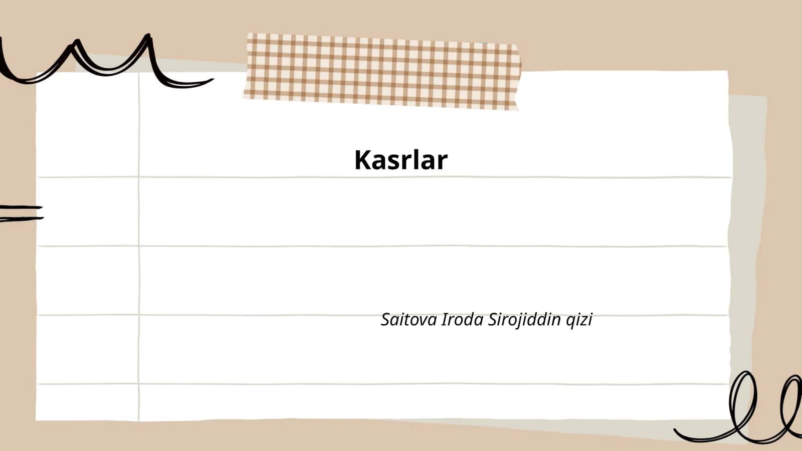 Kasrlar 1