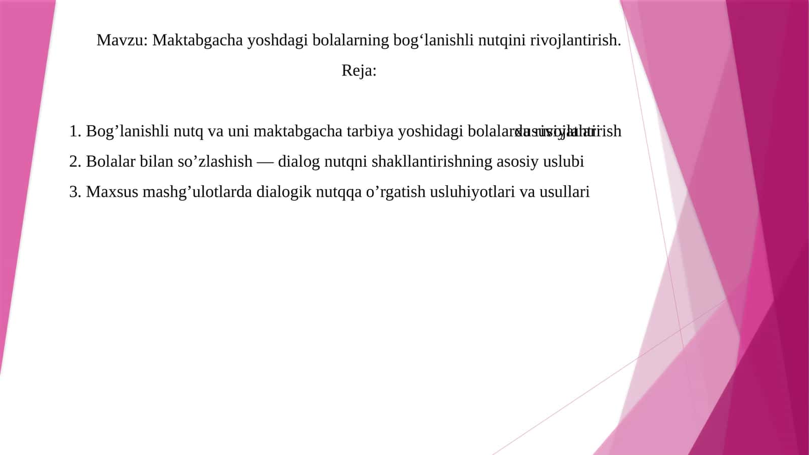 Maktabgacha yoshdagi bolalarning bogʻlanishli nutqini rivojlantirish. 1