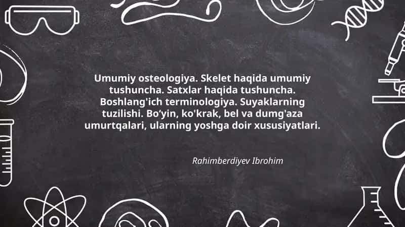 Umumiy osteologiya 1