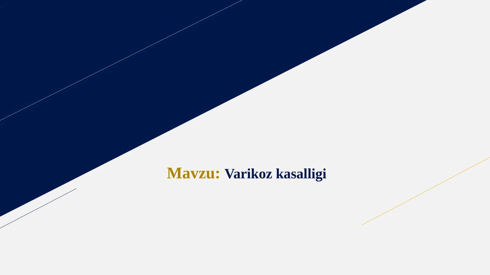 Varikoz kasalligi 1
