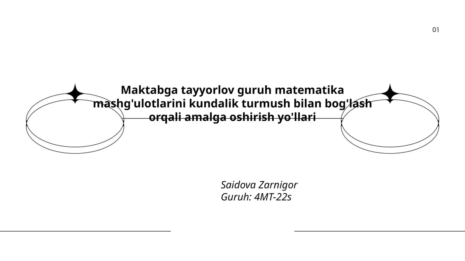 Matematika Mashg'ulotlari 1