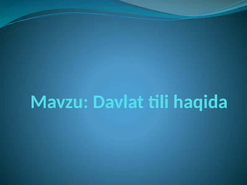 O‘zbek tili rivojlantirish bo‘yicha belgilab olgan vazifalarimizni izchil davom ettirishimiz lozim - Prezident Shavkat Mirziyoyev 1
