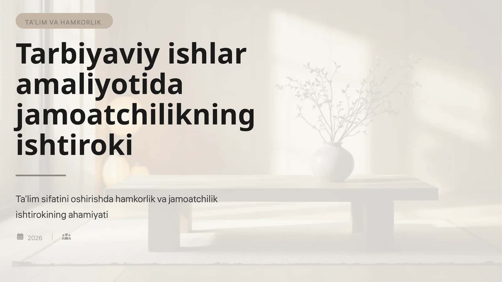 Ta'lim va hamkorlik 1
