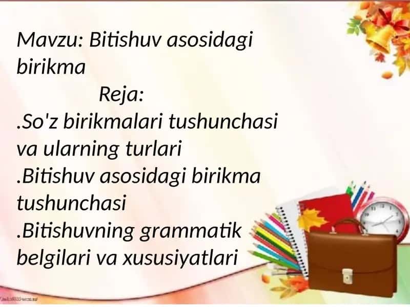Bitishuv asosidagi birikma 1