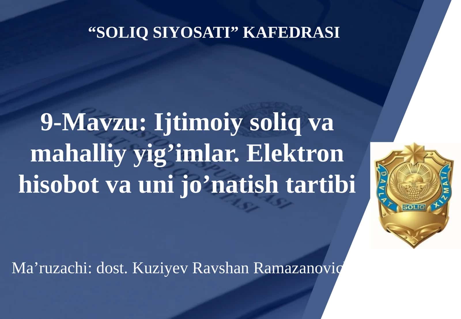 Ijtimoiysoliqningiqtisodiy mohiyati va soliqto'lovchilari 1