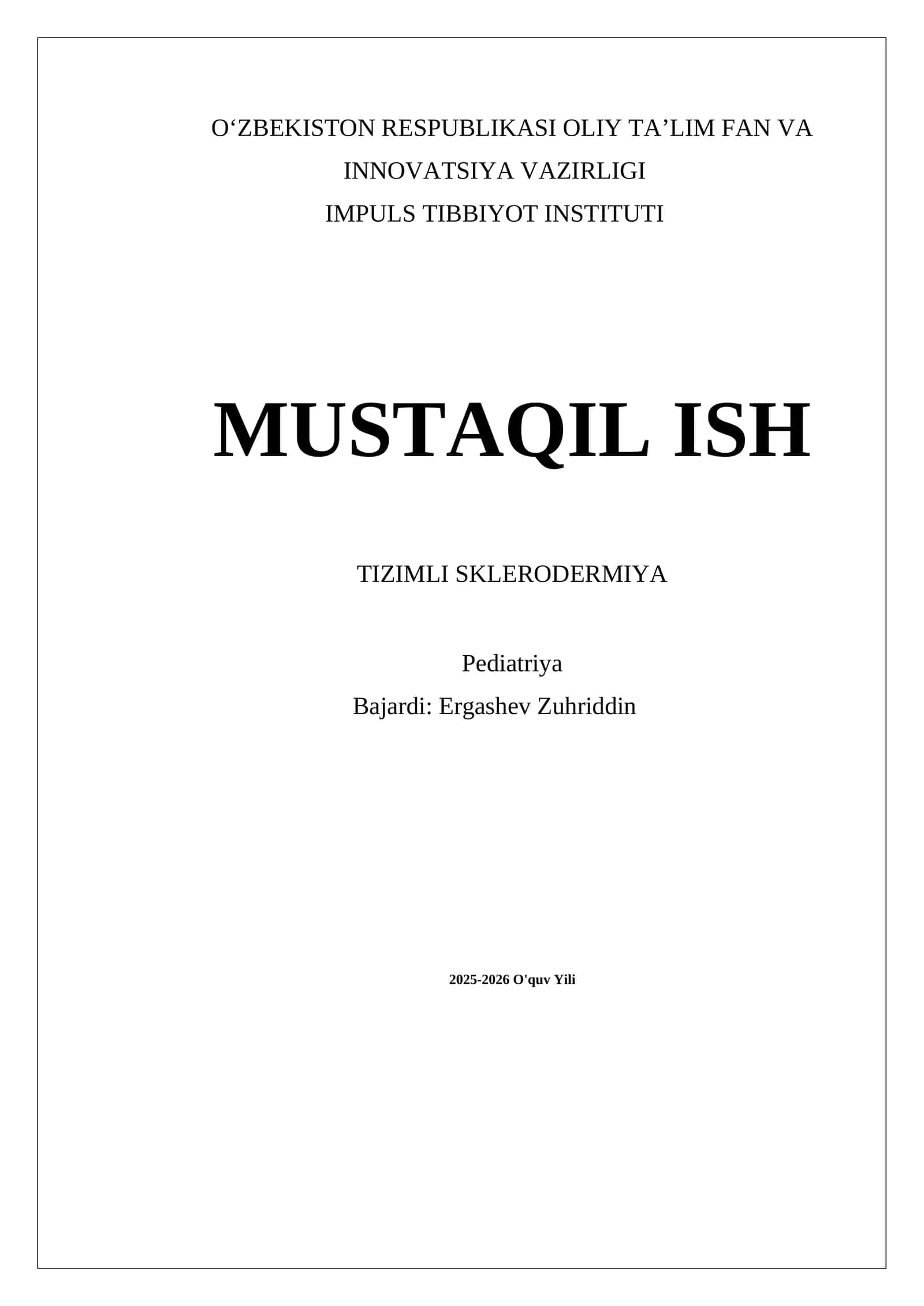 Tizimli Sklerodermiya 1