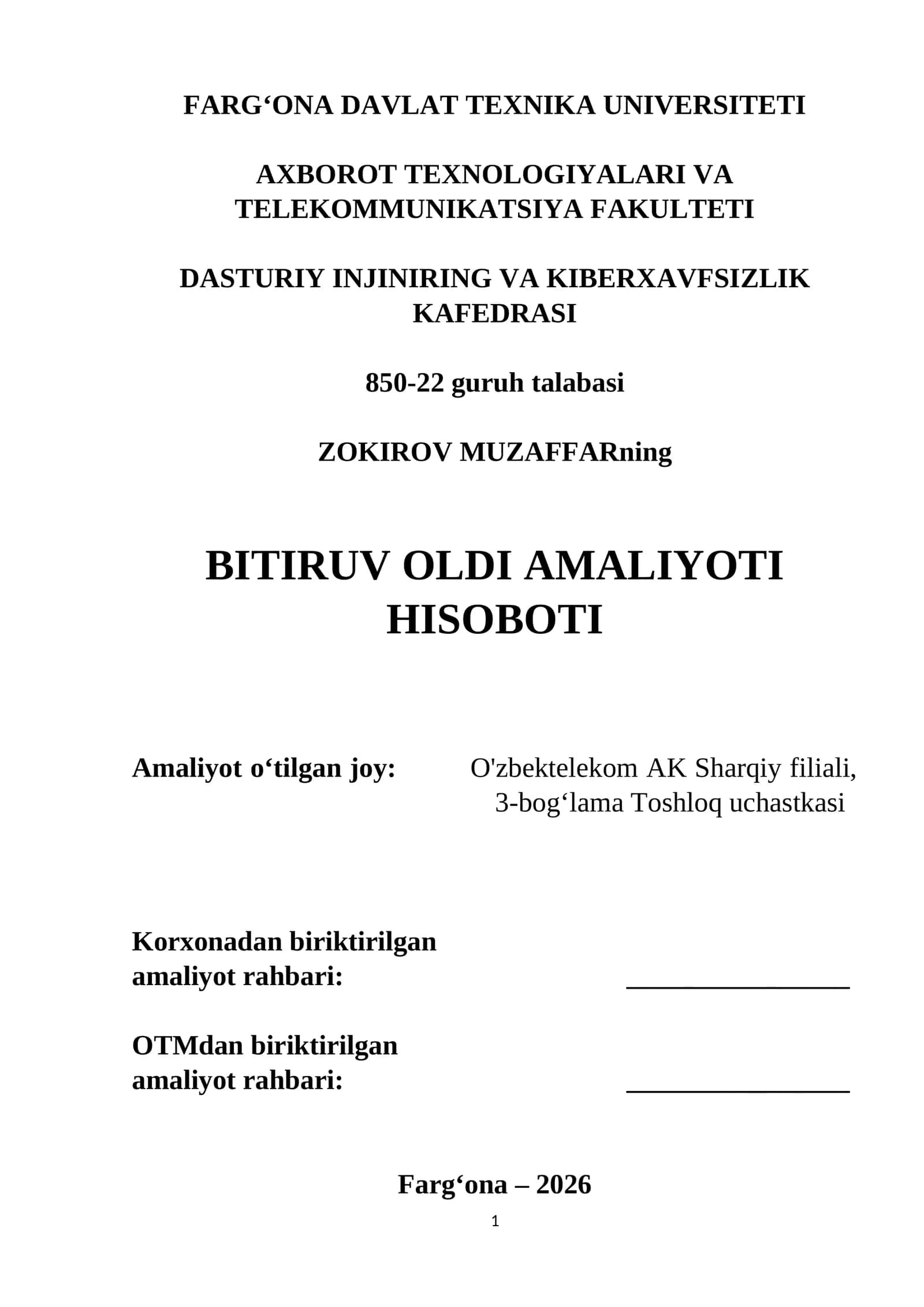 BITIRUV OLDI AMALIYOTI HISOBOTI 1