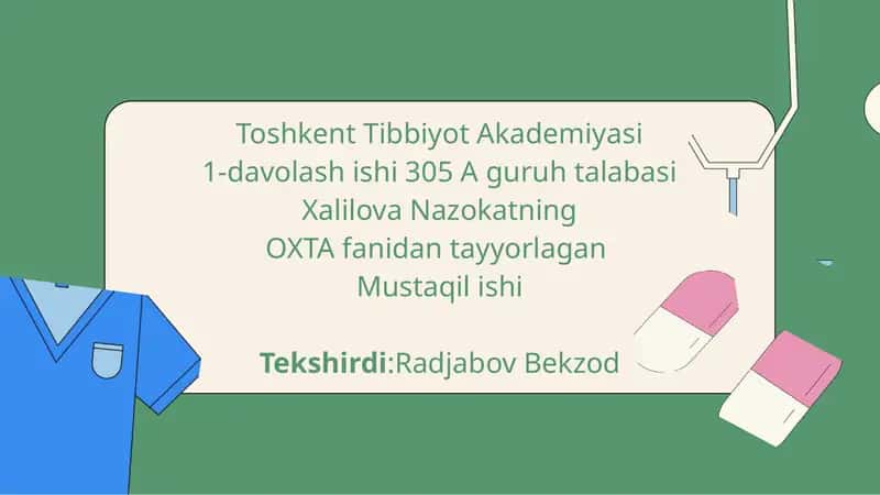 Umurtqa poğonasi patalogiyalarini operativ davolash usullari 1