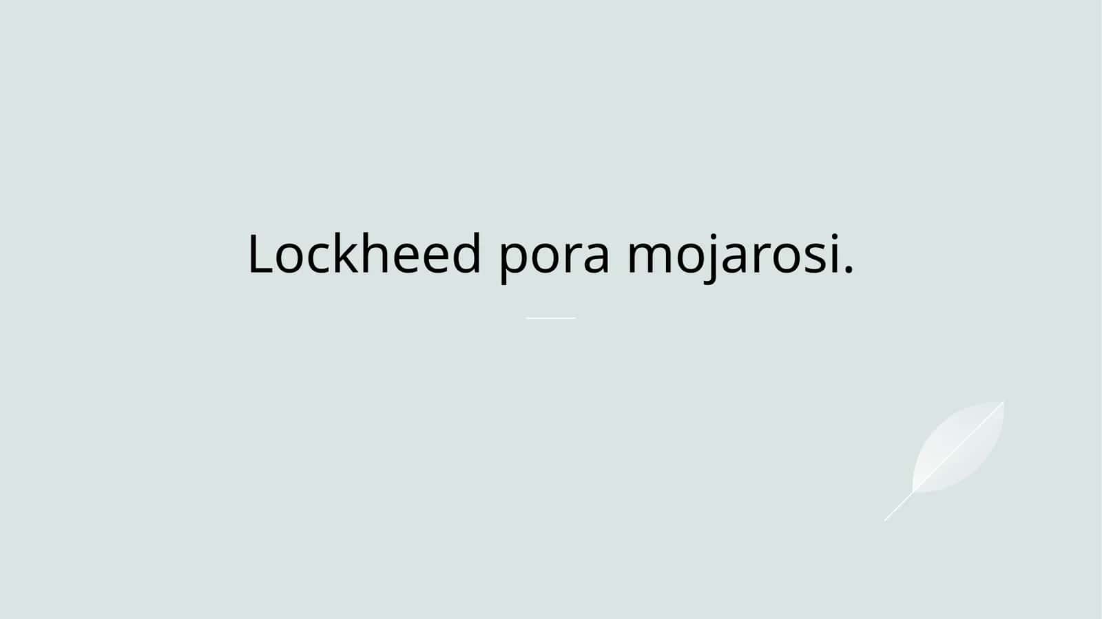 Lockheed pora mojarosi 1