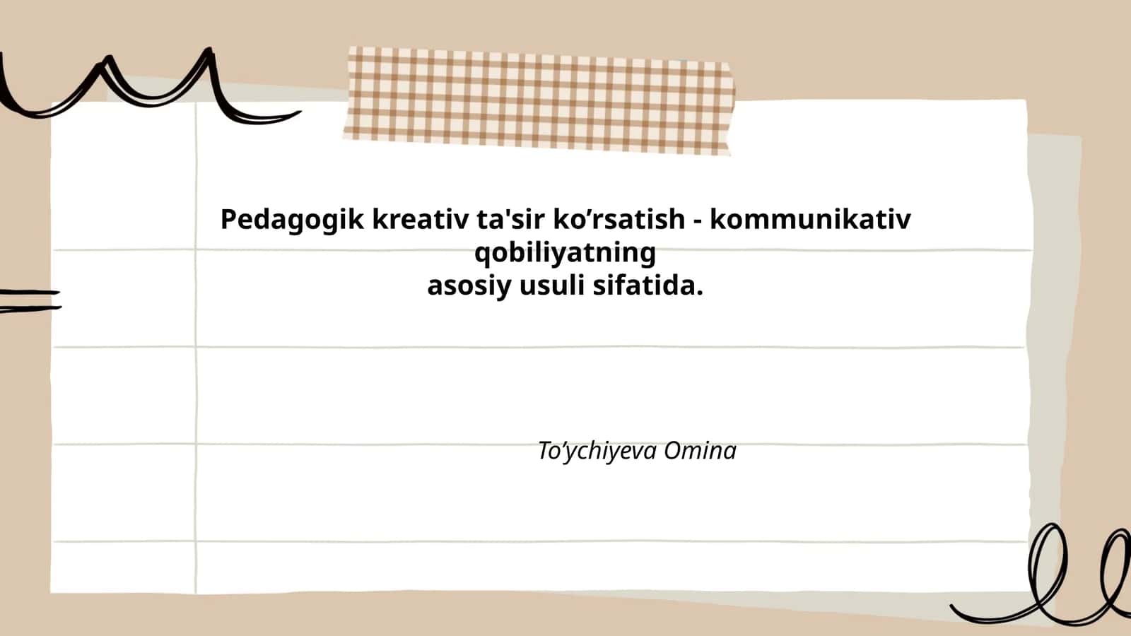 Pedagogik kreativ ta'sir ko’rsatish - kommunikativ qobiliyatning 1