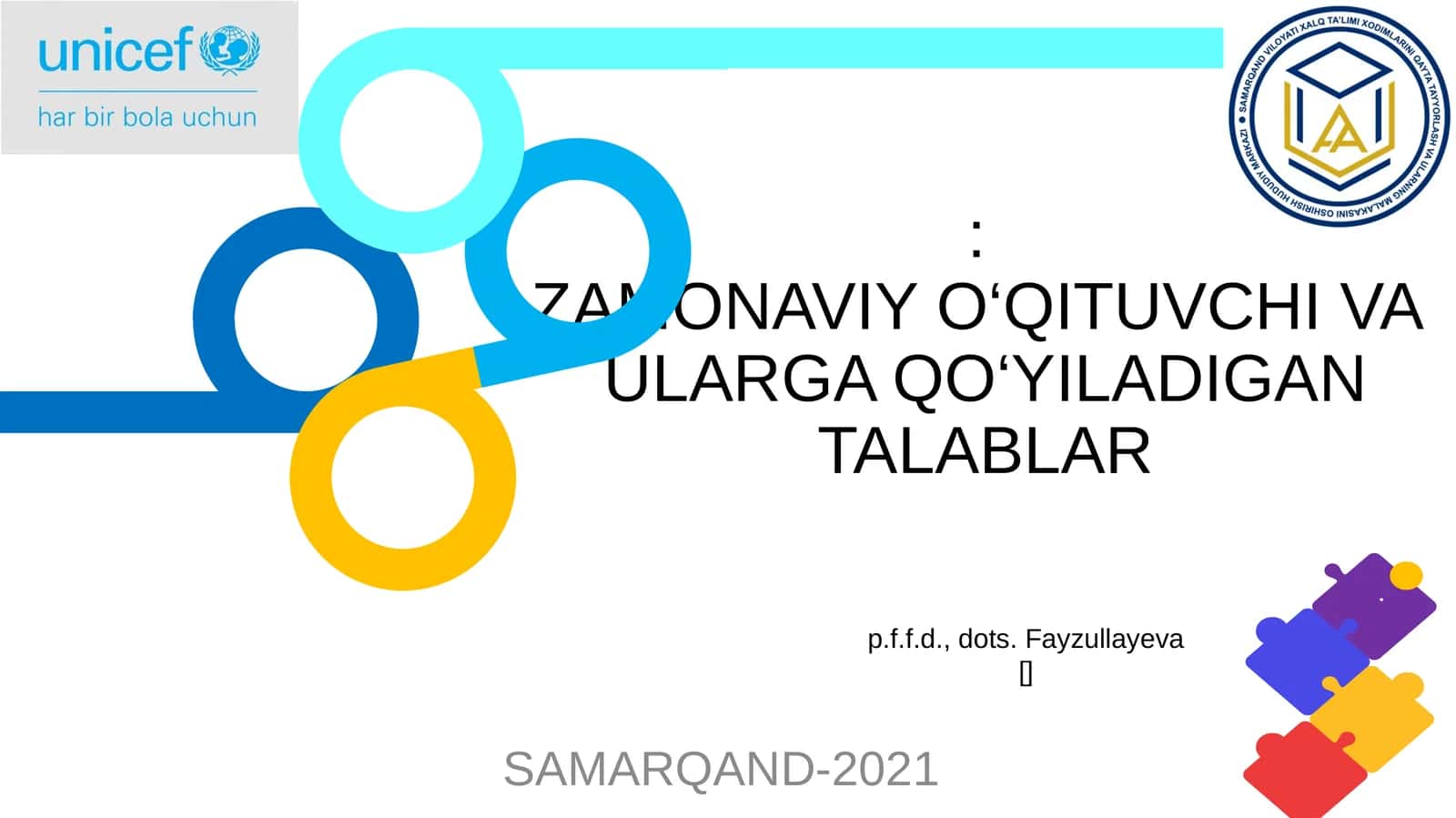 ZAMONAVIY O‘QITUVCHI VAULARGA QO‘YILADIGAN TALABLAR 1