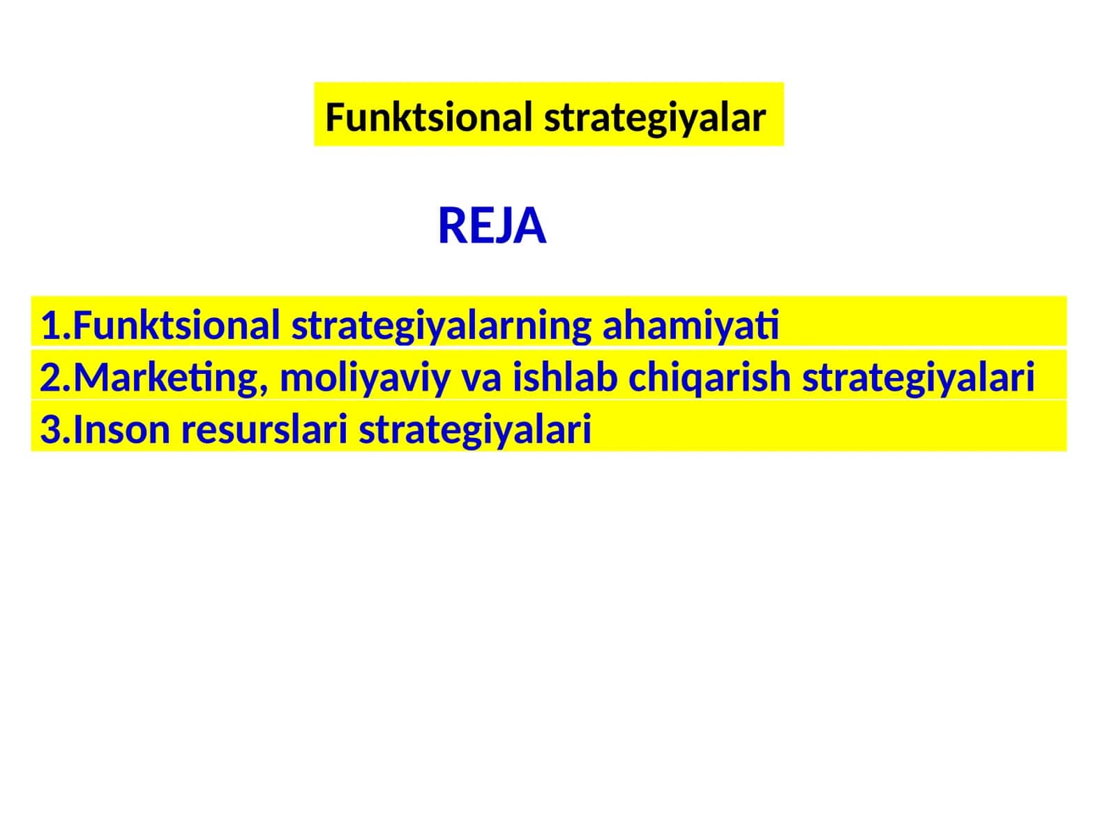 Funksional strategiyalar 1